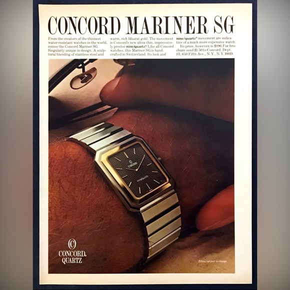 Vintage Rare Concord Men's Two-Tone Nine / Quartz Mariner SG Watch 15 81 614 V13 - Picture 11 of 11